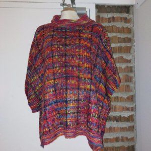 Parkhurst Poncho Multicolour Knit Sweater Top Size Extra Large XL NWT New!!